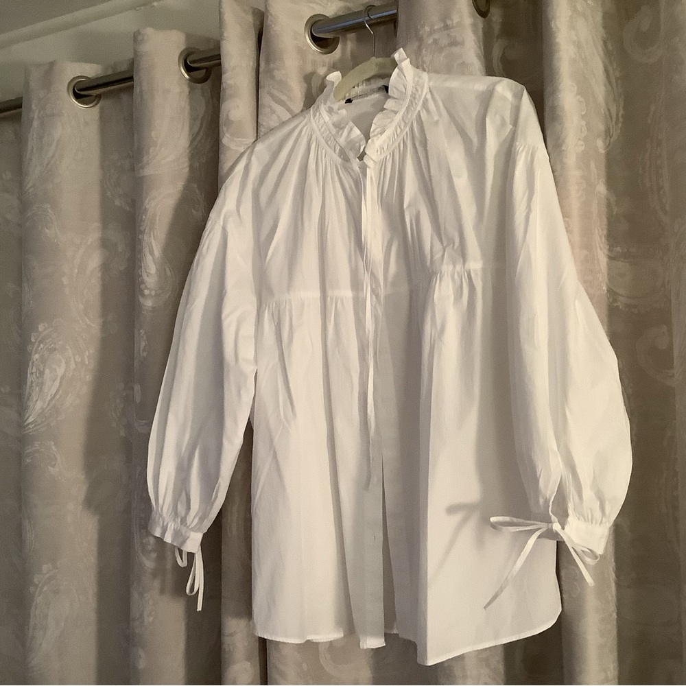 BRAND NEW ZARA, white 100% cotton, worn once!